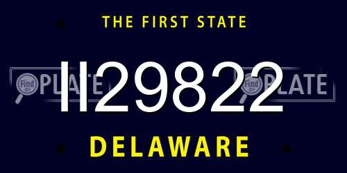 II29822 Delaware License Plate
