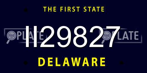 II29827 Delaware License Plate