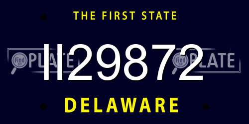 II29872 Delaware License Plate