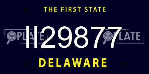 II29877 Delaware License Plate
