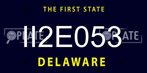 II2E053 Delaware License Plate