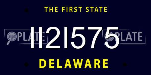 II2I575 Delaware License Plate