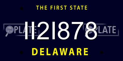II2I878 Delaware License Plate