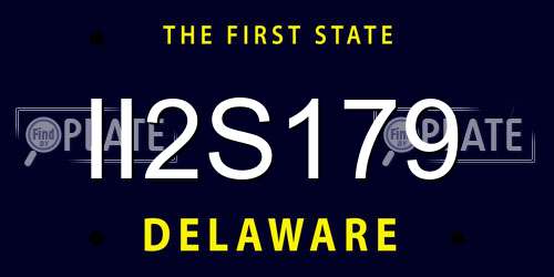 II2S179 Delaware License Plate