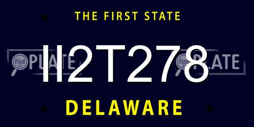 II2T278 Delaware License Plate