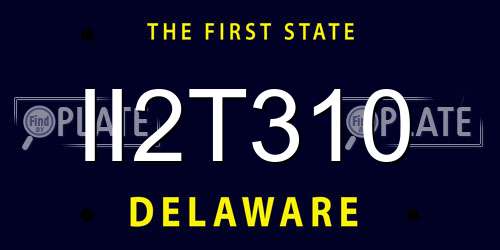 II2T310 Delaware License Plate