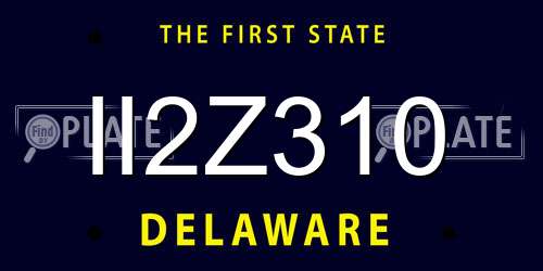 II2Z310 Delaware License Plate