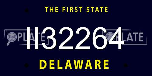 II32264 Delaware License Plate