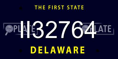 II32764 Delaware License Plate