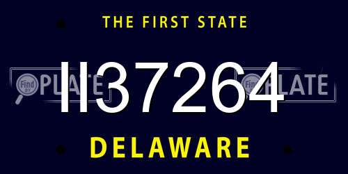 II37264 Delaware License Plate