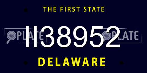 II38952 Delaware License Plate