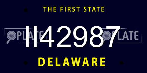 II42987 Delaware License Plate