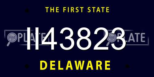 II43823 Delaware License Plate