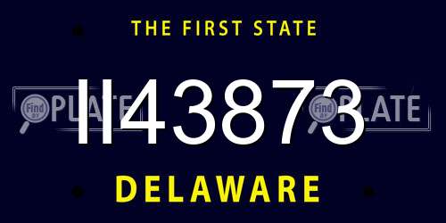 II43873 Delaware License Plate