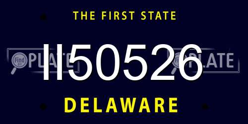 II50526 Delaware License Plate