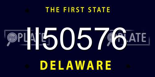 II50576 Delaware License Plate