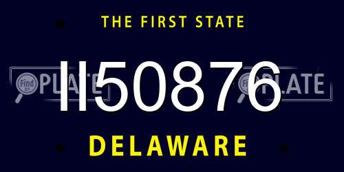 II50876 Delaware License Plate