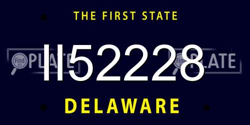 II52228 Delaware License Plate