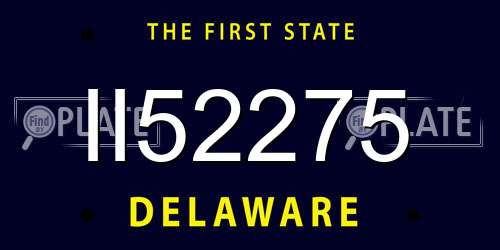 II52275 Delaware License Plate