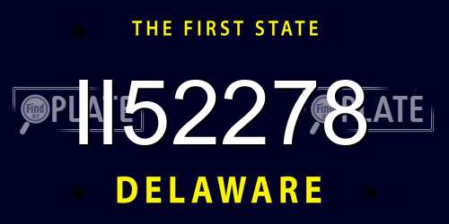 II52278 Delaware License Plate