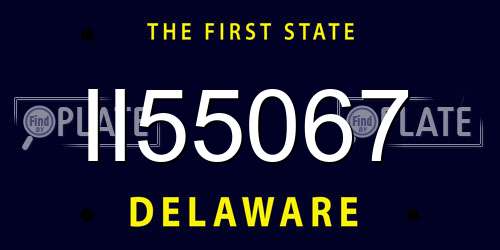II55067 Delaware License Plate