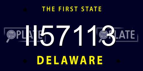 II57113 Delaware License Plate