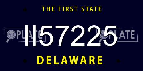 II57225 Delaware License Plate