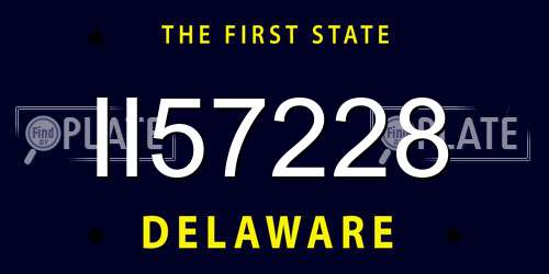 II57228 Delaware License Plate