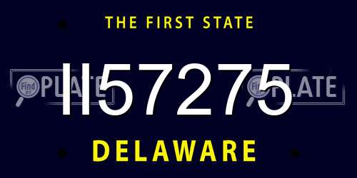 II57275 Delaware License Plate