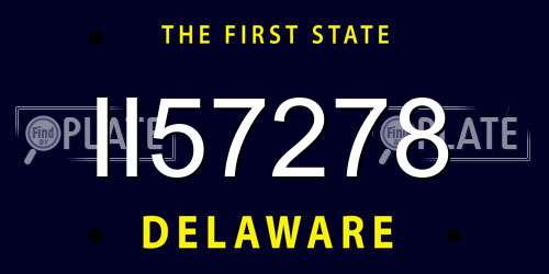 II57278 Delaware License Plate