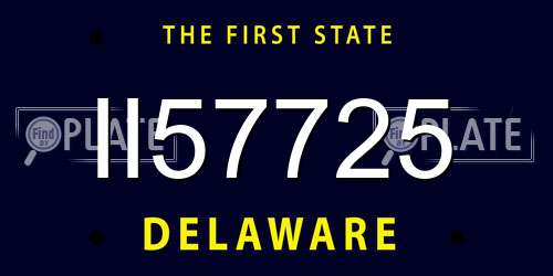 II57725 Delaware License Plate