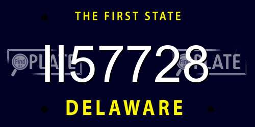 II57728 Delaware License Plate