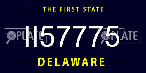 II57775 Delaware License Plate