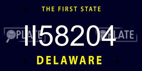 II58204 Delaware License Plate