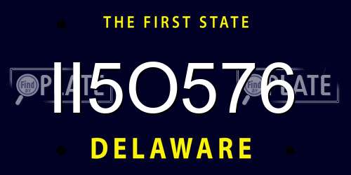 II5O576 Delaware License Plate