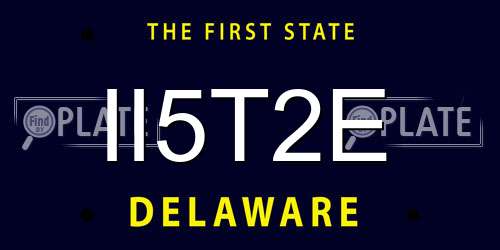 II5T2E Delaware License Plate