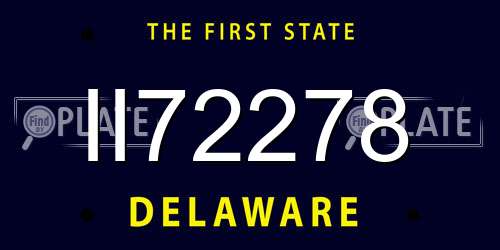 II72278 Delaware License Plate