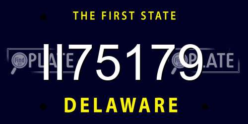 II75179 Delaware License Plate