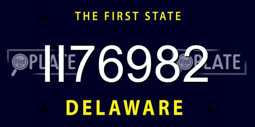 II76982 Delaware License Plate