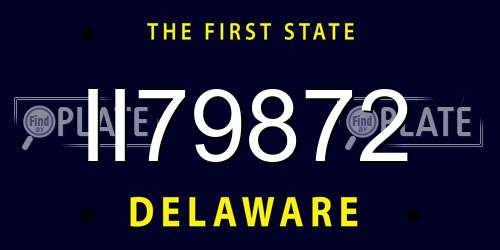 II79872 Delaware License Plate