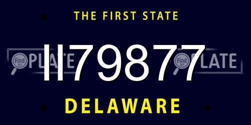 II79877 Delaware License Plate
