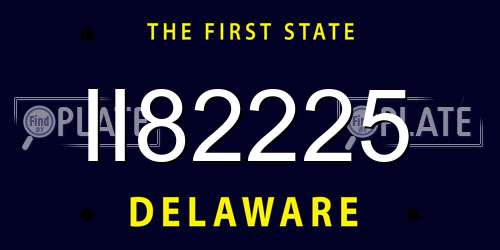 II82225 Delaware License Plate