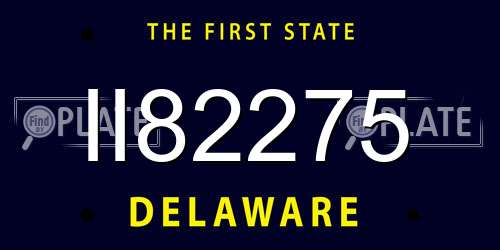 II82275 Delaware License Plate