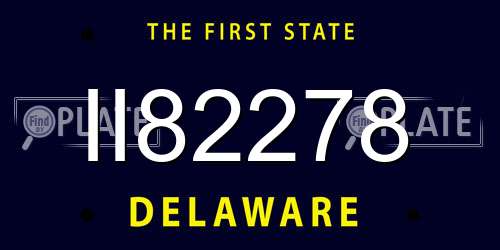 II82278 Delaware License Plate