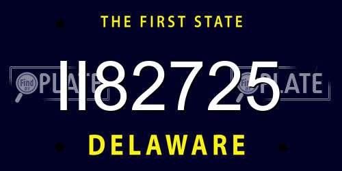 II82725 Delaware License Plate