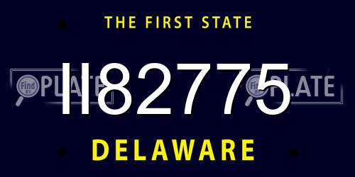 II82775 Delaware License Plate