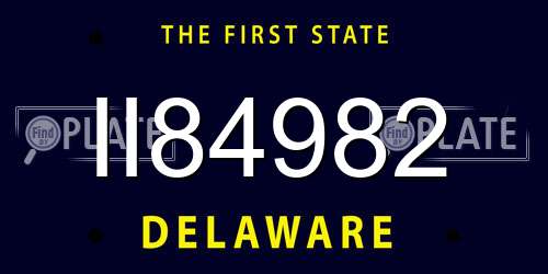 II84982 Delaware License Plate