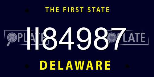 II84987 Delaware License Plate