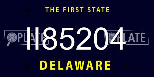 II85204 Delaware License Plate