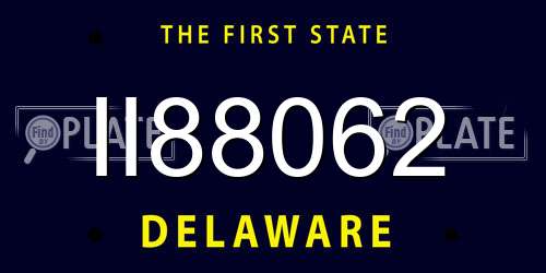 II88062 Delaware License Plate